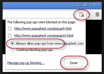 how to turn off pop up blocker for google chrome